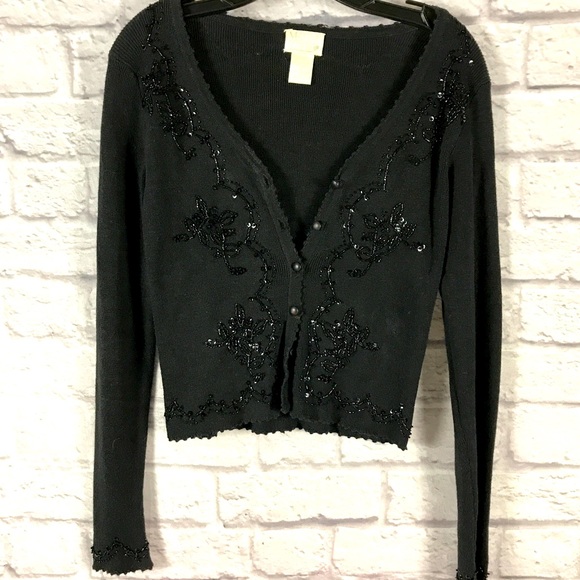 Vintage Moda Beaded Cardigan - Picture 3 of 7